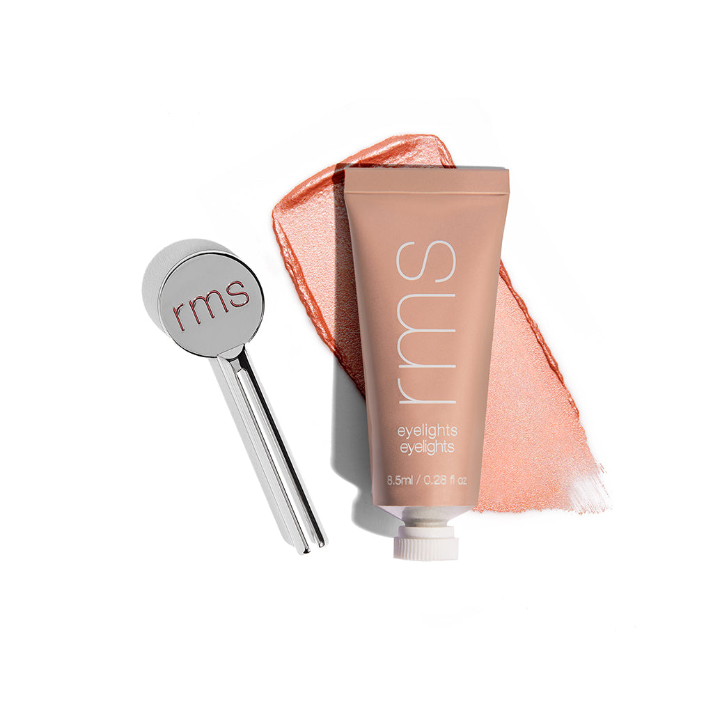 RMS Eyelights Cream Eyeshadow in shade Sunbeam with RMS Reusable Tube Key