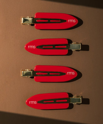 Red Hair Barrette with Gold Logo Accent s-l400.jpg main image 3