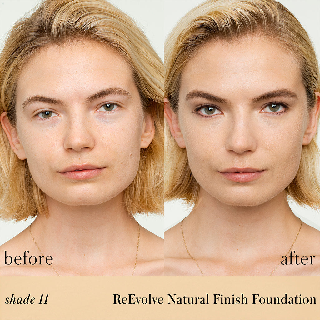 ReEvolve Natural Finish Liquid Foundation Before vs After