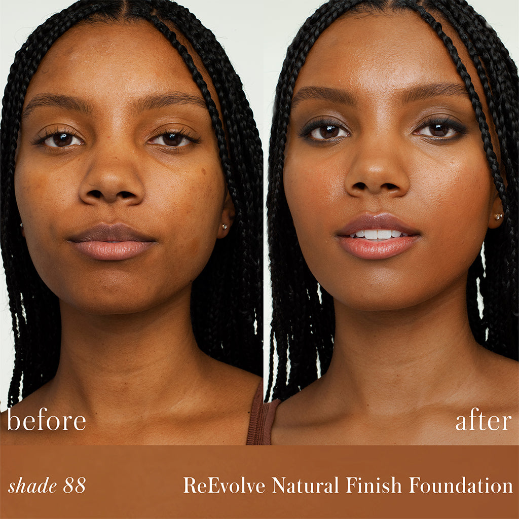 ReEvolve Natural Finish Liquid Foundation Before vs After