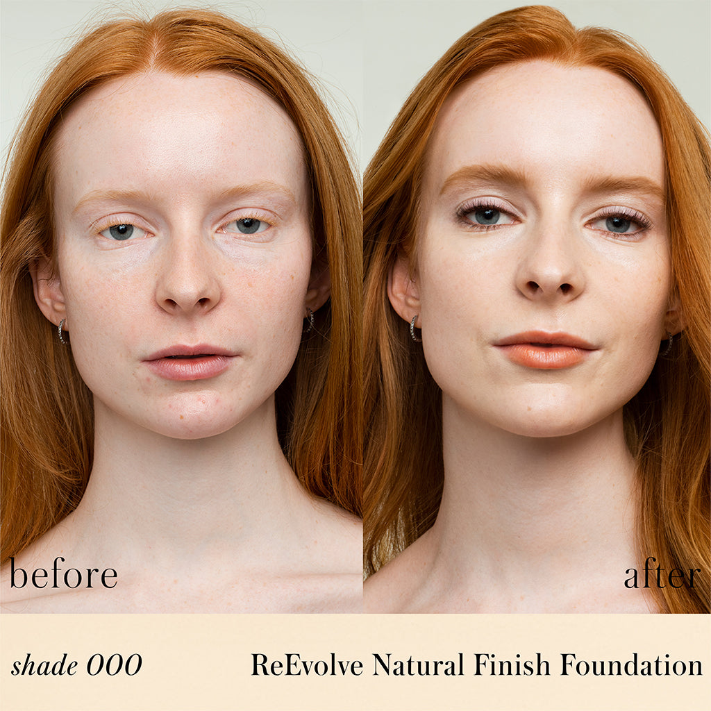 ReEvolve Natural Finish Liquid Foundation before vs after