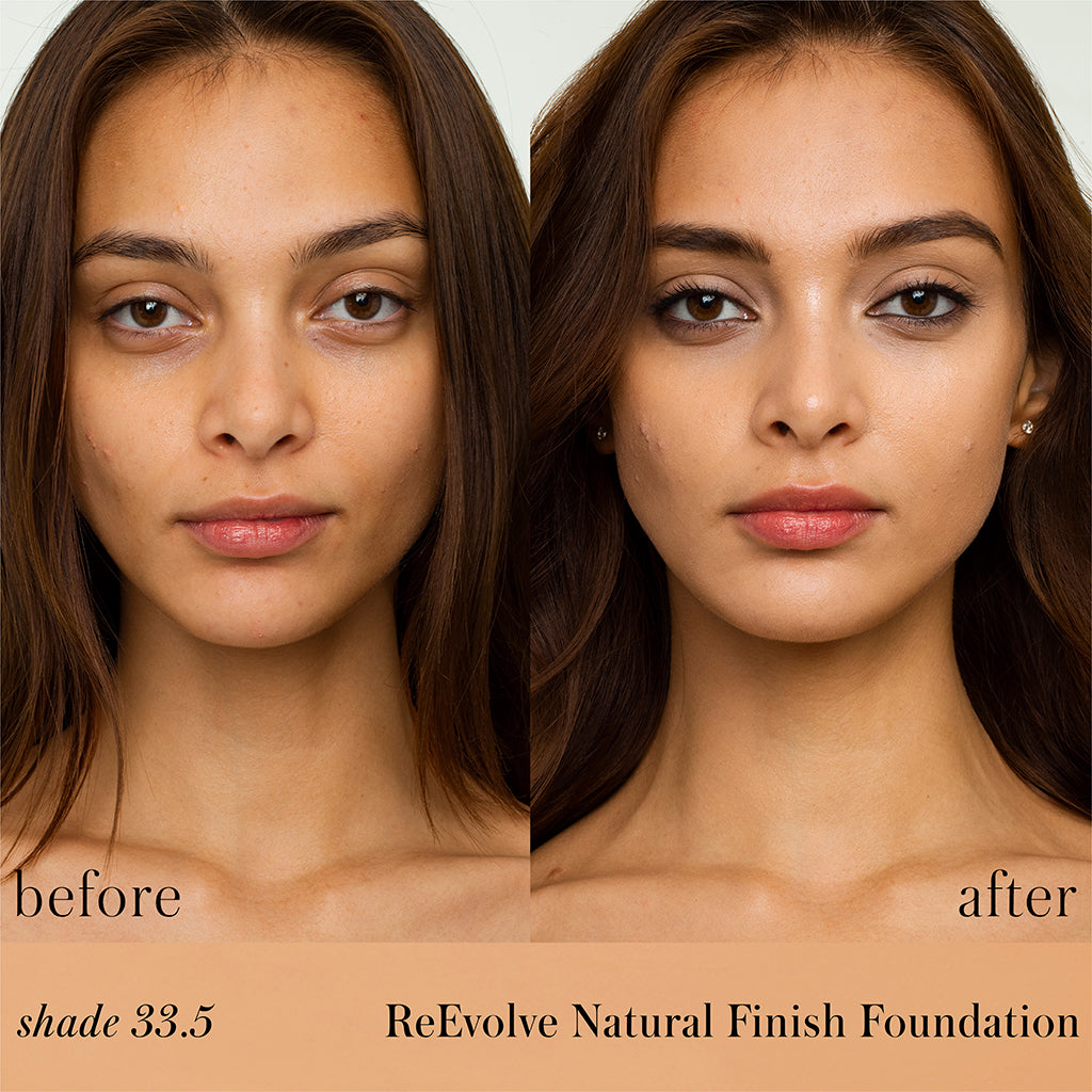 ReEvolve Natural Finish Liquid Foundation before vs after