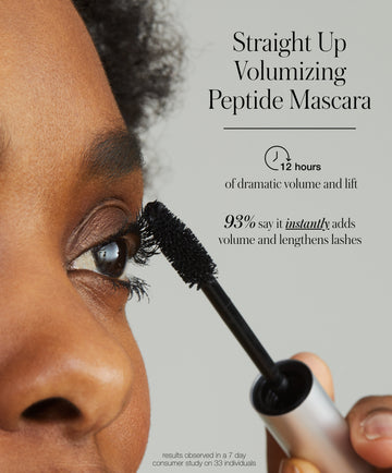 Straight Up™ Volumizing Peptide Mascara | Clean Ingredients & 12